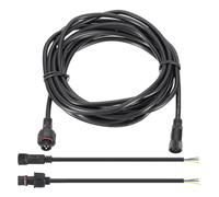 PATIKIL 16.4Ft 3 Pin Extension Cable Wire, 20AWG Waterproof IP67 Extension Cord with 7.87" Male Female Connector kit for Boat Car Truck Indoor/Outdoor Solar LED Strip Light, Black
