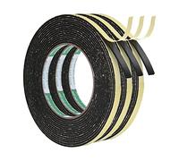 PATIKIL 16.4ft/5m Weather Stripping Door Seal Strip, 3 Roll EVA Foam Seal Tape Self Adhesive Strip 8mm Wide 2mm Thick for Door Window Insulation
