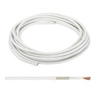 PATIKIL 16.4Ft 9AWG High Temperature Wire, -60-350 Degrees Celsius Mica Glass Fiber Electronic Wire Insulated Heat Resistant Electronical Flexible Cable for Lamp Boiler Heater, White