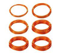 PATIKIL 16.4ft Aluminum Wire, 6pcs Jewelry Wire Bonsai Wire Metal Craft Wire 1mm 1.5mm 2mm 3mm for Crafts Bonsai Jewelry Making Beading Plants, Copper Tone
