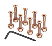 PATIKIL 16.5 Mm/ 0.6" Skateboard Hardware Kit, 8 Pcs Mounting Screws Bolts Nuts Set with Hex Key for Skateboard Cruiser, Orange