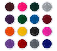 PATIKIL 16 Colors Craft Ink Pads for Stamps, 16 Pack Round DIY Fingerprint Stamp Ink Pad Washable for Rubber Stamps Paper Scrapbooking Fabric Wood