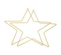PATIKIL 16 Inch Dream Catcher Rings, 2 Pcs Metal Star Shape Macrame Wreath Floral Ring Hoop for Home DIY Craft Wedding Wall Hanging Decoration, Gold Tone
