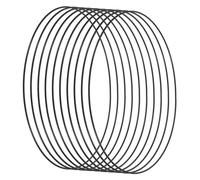 PATIKIL 16 Inch Round Dream Catcher Ring, 10 Pcs Metal Christmas Macrame Wreath Floral Rings Hoop for Home DIY Craft Wedding Wall Hanging Decorations, Black