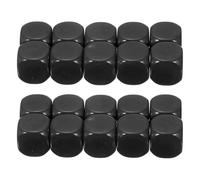 PATIKIL 16 mm Acrylic Dice Blank, 100 Pcs Standard Game Dice Rounded Corner with Smoothed Surface Six Sided for Board Games Teaching, Black