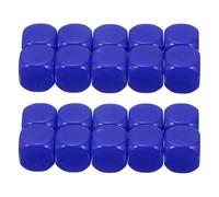 PATIKIL 16 mm Acrylic Dice Blank, 100 Pcs Standard Game Dice Rounded Corner with Smoothed Surface Six Sided for Board Games Teaching, Blue