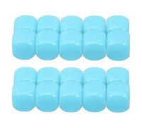 PATIKIL 16 mm Acrylic Dice Blank, 100 Pcs Standard Game Dice Rounded Corner with Smoothed Surface Six Sided for Board Games Teaching, Sky Blue