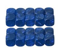 PATIKIL 16 mm Acrylic Dice Blank, 50 Pcs Standard Game Dice Rounded Corner with Pearl Smoothed Surface Six Sided for Board Games Teaching, Blue