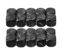 PATIKIL 16 mm Acrylic Dice Blank, 50 Pcs Standard Game Dice Rounded Corner with Pearl Smoothed Surface Six Sided for Board Games Teaching, Black