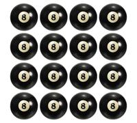 PATIKIL 16 Pack #8 2-1/4" Black Resin Billiard Replacement Balls