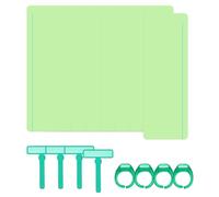 PATIKIL 16 Pcs Dyslexia Reading Tools, Colored Overlay Reading Tracker with Line Guided Reading Strips Highlight Bookmarks Finger Pointers for Teacher, Green