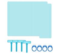 PATIKIL 16 Pcs Dyslexia Reading Tools, Colored Overlay Reading Tracker with Line Guided Reading Strips Highlight Bookmarks Finger Pointers for Teacher, Blue