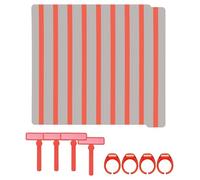 PATIKIL 16 Pcs Dyslexia Reading Tools, Reading Tracker Guided Reading Strips Colored Overlay Highlight Bookmarks Finger Pointers for Teacher, Red