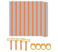 PATIKIL 16 Pcs Dyslexia Reading Tools, Reading Tracker Guided Reading Strips Colored Overlay Highlight Bookmarks Finger Pointers for Teacher, Orange