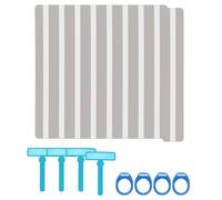 PATIKIL 16 Pcs Dyslexia Reading Tools, Reading Tracker Guided Reading Strips Colored Overlay Highlight Bookmarks Finger Pointers for Teacher, Transparent/Blue