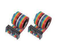 PATIKIL 16 Pins IDC Connector Flat Ribbon Cable 2.54 mm Pitch Length 300 mm Wide 20 Mm, 2 Pcs Dual Row Data Cable Female to Female for IDE Drive Printer Industrial DIY Electronics