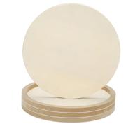 PATIKIL 16" Round Wood Canvas Panels, 4pcs Unfinished Wood Plaque Disc Circle Board for Craft Projects, Art Painting, Carving, Engraving, DIY