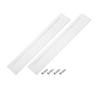 PATIKIL 16 x 2 Inch Door Air Vent Cover, 2 Pcs Aluminum Grille Ventilation Cover Louvered Diamond Hole with Mounting Screws for Cabinet Wardrobe Door, Silver