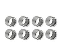 PATIKIL 16 x 22 x 16 mm Needle Roller Bearings, 8PCS Steel Full Complement Drawn Cup Open Ends Bearing for Gearbox Use, Silver