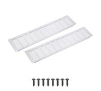 PATIKIL 16 x 4 Inch(450mm x 100mm) Rectangle Ventilation Grille, 2PCS Aluminum Air Vent Cover Louvered Ventilation Cover with Mounting Screws for Cabinet Closet Door Wardrobe, Silver