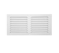 PATIKIL 16 x 8 Inch 304 Stainless Steel Vent Cover, HVAC Louvered Grill | Screen Air Grille Ventilation Cover for Home Kitchen Fireplace Bathroom Wall Ceiling, Silver Tone