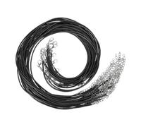 PATIKIL 16"x0.08" Necklace Cord, 20 Pcs Waxed Leather Necklace String Rope Bulk with Clasp for Jewelry Making Supplies Beading Supplies Pendants Bracelet Chains, Black
