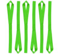 PATIKIL 16"x1" Soft Loop Tie Down Straps, 6Pcs 220lb Load Capacity 1100lb Breaking Strength Strap Loops for Securing ATV UTV Motorcycles Bikes Cargo, Fluorescent Green