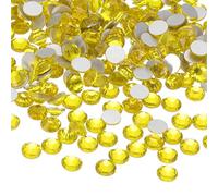 PATIKIL 1600Pcs SS20 Round Flatback Crystal 4.6-4.8mm Glass Rhinestones Gems Diamonds for DIY Crafts Clothes Shoes Nail Art Decoration, Yellow