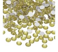 PATIKIL 1600Pcs SS20 Round Flatback Crystal 4.6-4.8mm Glass Rhinestones Gems Diamonds for DIY Crafts Clothes Shoes Nail Art Decoration, Light Yellow