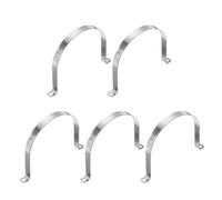 PATIKIL 160mm Rigid Pipe Strap, 5 Pcs 304 Stainless Steel Conduit Clamp 2 Hole Thicken U Bracket Pipe Clamp Tube Strap for Pipe Cable Wire Fixing, (6-2/7")