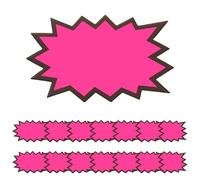 PATIKIL 160Pcs Burst Labels, 5 x 3 Fluorescent Neon Signs Price Tags Stickers Large Sale Sticker for Retail Store Market Business Garage Sale, Rose Red