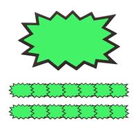 PATIKIL 160Pcs Burst Labels, 5 x 3 Fluorescent Neon Signs Price Tags Stickers Self-Adhesive Large Sale Sticker for Retail Store Market Business Garage Sale, Green