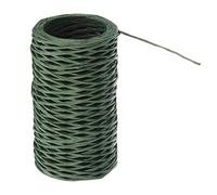 PATIKIL 164 Feet Floral Bind Wire Wrap Twine, 1mm Florist Wire Iron Wire Paper Covered Vine Wrapping Binding Wire for Flower Bouquets, Green