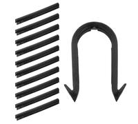 PATIKIL 1650 Pcs Foamboard Staples, 16mm PEX Pipe Staples U Shape Plastic Floor Heating Staple for Foam Board Insulation Tarp Tubing CPVC Copper Pipe Fixing,Black