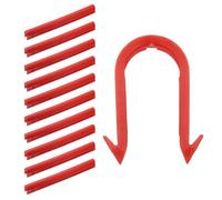 PATIKIL 1650 Pcs Foamboard Staples, 16mm PEX Pipe Staples U Shape Plastic Floor Heating Staple for Foam Board Insulation Tarp Tubing CPVC Copper Pipe Fixing,Red