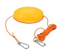 PATIKIL 16FT Float Rope Tow Line, Heavy Duty Buoy Ball Float Leash with Stainless Steel Hook Drift Rope Marker Buoy Float Rope for Fishing Drift Jet-Ski Kayak Boat Accessories, Orange