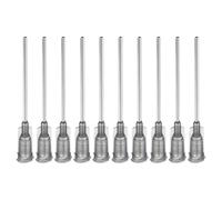 PATIKIL 16Ga x 1.5 Inch Dispensing Needle Tips, 10Pcs Stainless Steel and Plastic Glue Needle Tube Blunt Tips with Luer Lock for Glue Oil Applicator, Gray