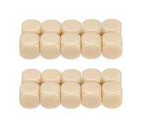 PATIKIL 16mm Acrylic Dice Blank, 20 Pcs Standard Game Dice Rounded Corner with Smoothed Surface Six Sided for Board Games Teaching, Beige