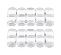 PATIKIL 16mm Clear Acrylic Dice Blank, 20 Pcs Standard Game Dice Rounded Corner Blank Dice with Smoothed Surface Six Sided for Board Games Teaching, White