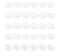 PATIKIL 16mm Diameter Silicone Round Snap, 30 Pcs in Type Locking Furniture Hole Plug Button Protective Cover Cap Head Fit for 2.5-16mm Hole for Seal Bulkhead Cylinder Hole, White