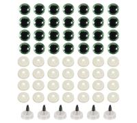PATIKIL 16mm Flash Safety Eyes, 30 Pcs Plastic Glitter Safety Eyes Realistic Colorful Crocheting Safety Eyes for Decor Crochet Accessories Dolls Craft, Green