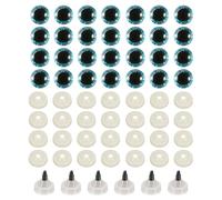 PATIKIL 16mm Flash Safety Eyes, 30 Pcs Plastic Glitter Safety Eyes Realistic Colorful Crocheting Safety Eyes for Decor Crochet Accessories Dolls Craft, Blue
