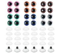 PATIKIL 16mm Flash Safety Eyes, 36 Pcs Doll Eyes Realistic Colorful Crocheting Safety Eyes for Decor Crochet Accessories Dolls Craft Halloween, 6 Colors