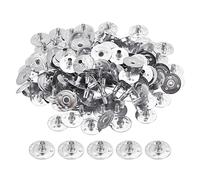 PATIKIL 16mm Metal Candle Wick Sustainer Tabs, 250 Pack Candle Wick Base Stand for Candle Making DIY, Silver