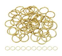 PATIKIL 16mm Open Jump Rings, 50Pcs Solid Copper Round Ring Charm Loops Connectors for Jewelry Making Crystal Garland Necklaces Earrings Keychains Craft DIY, Copper