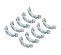 PATIKIL 16mm PEX Tube Bend Support, 10 Pack PEX Tube Metal 90 Degree Elbow Bend Support with Spring for PEX Pipe Tubing, Silver Tone