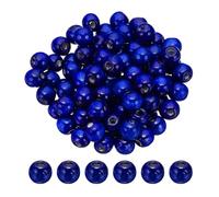 PATIKIL 16mm Wooden Beads for Craft Making, 100 Pcs Round Beads Loose Spacer Beads for Macrame Jewelry Bracelet DIY Handmade Decor, Purple