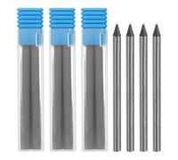 PATIKIL 16Pcs 5.6mm 6B Carpenter Pencil Lead Refills, Solid Dry Pencil Refills Break Resistant Lead Refill for Mechanical Carpenter Construction Pencils Art Drafting, Black