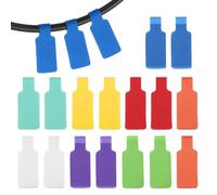 PATIKIL 16Pcs Cable Labels Tags, 1.8" Write on Wire Tags Cord Labels Hook Loop Rectangle Cable Ties for Electronics Organize Wire Classify Identification Management, Multicolor