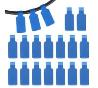 PATIKIL 16Pcs Cable Labels Tags, 1.8" Write on Wire Tags Cord Labels Hook Loop Rectangle Cable Ties for Electronics Organize Wire Classify Identification Management, Dark Blue